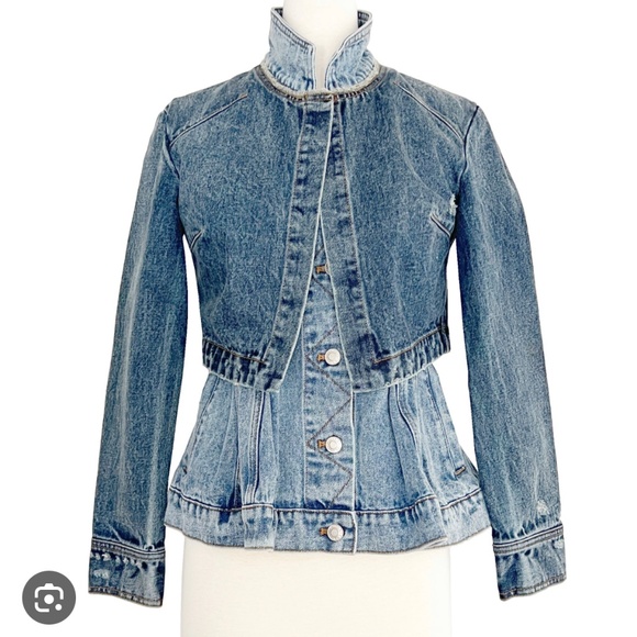 Alexander McQueen Denim Peplum jacket - Picture 2 of 3